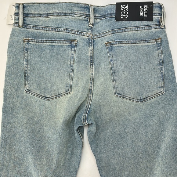 BDG Skinny Stretch Jeans 33W 32L Vintage De Split Distressed Raw Hem - Picture 5 of 16